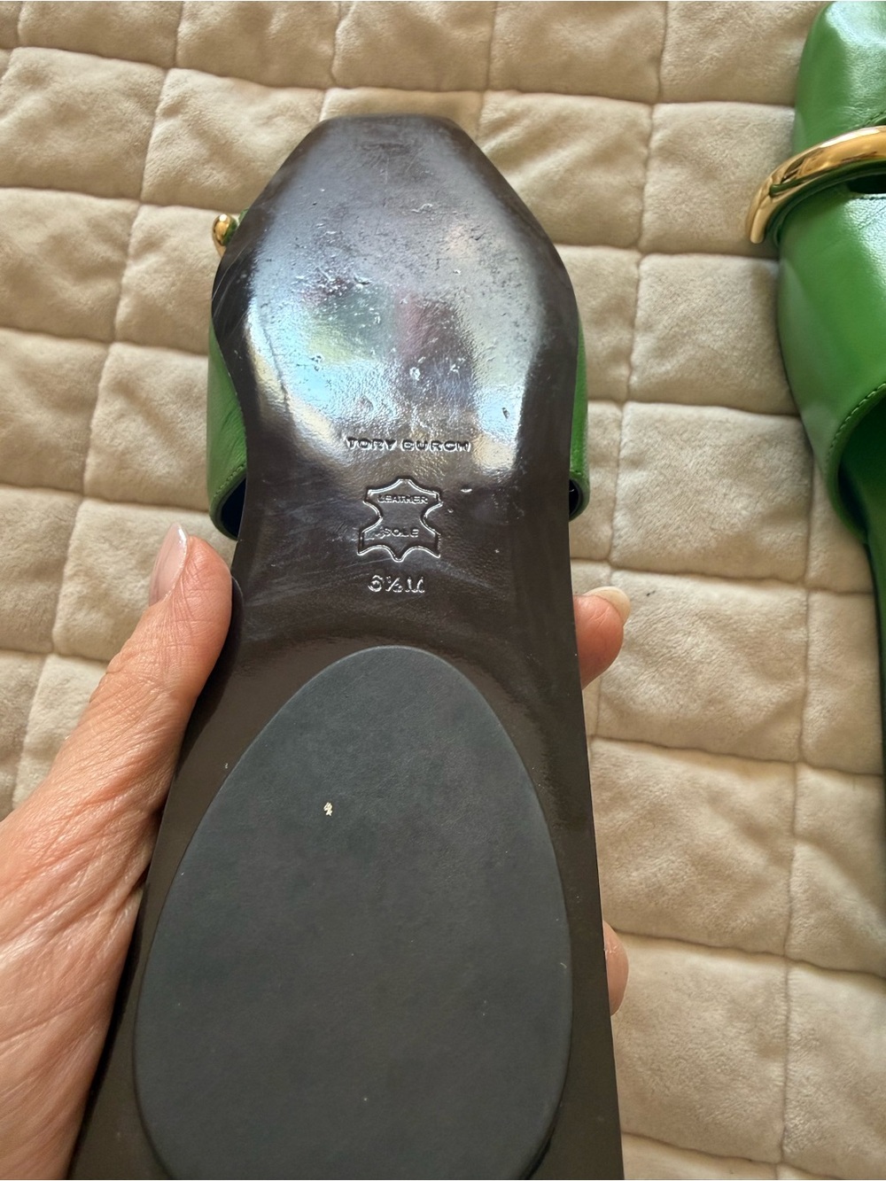 Tory Burch Pierced Toe Mules 6.5 slides - Picture 6 of 6